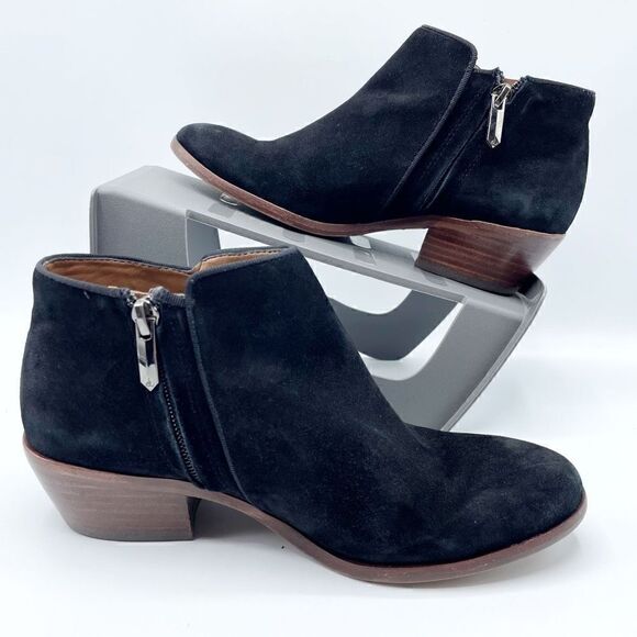 Sam Edelman Petty Black Suede Ankle Boot - Picture 9 of 10
